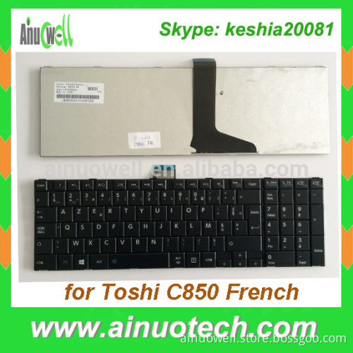 Laptop FR Keyboard For Toshiba C850 L850 C855 C855D L855 French Layout Laptop Keyboard Replacement US PL IT TR GR LA AR SP PO RU